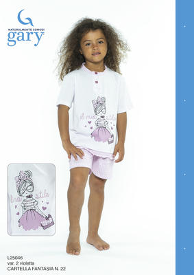 GIRL'S PAJAMA M/M L25046 Tellini S.r.l. Wholesale Clothing